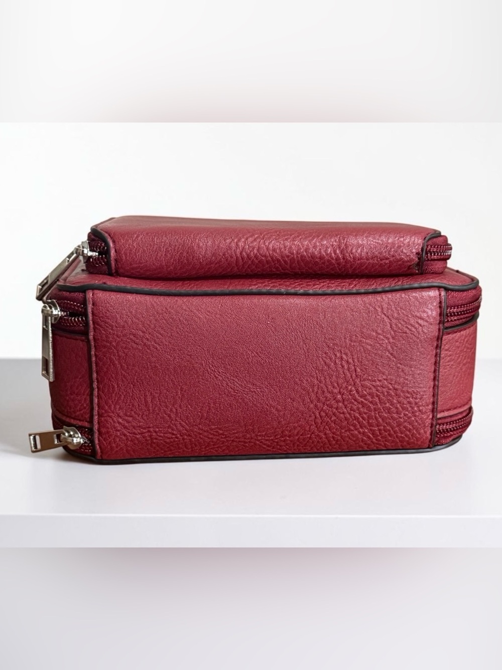 NWT K. Carroll Kelsey Red Vegan Leather Crossbody Bag! NEW! - Picture 4 of 11
